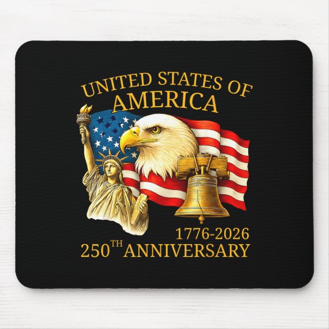 Eagle And Flag 250th Birthday America Since 1776  Mouse Mat (Front)