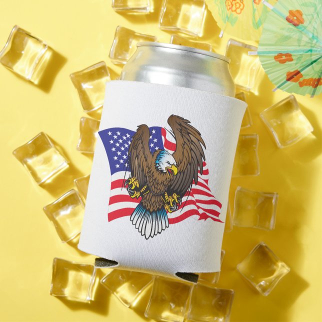 Eagle-and-Flag Can Cooler (In Situ Summer)