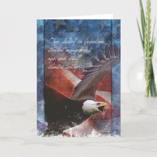 Eagle and Flag Greeting Card