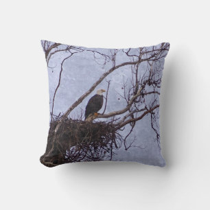 Eagle And Nest Painterly Cushion