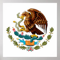 Eagle and snake Mexico Emblem for Mexicans