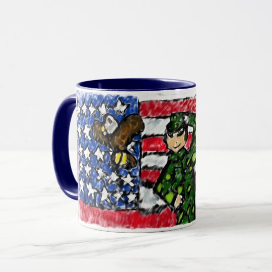 Eagle and solider mug