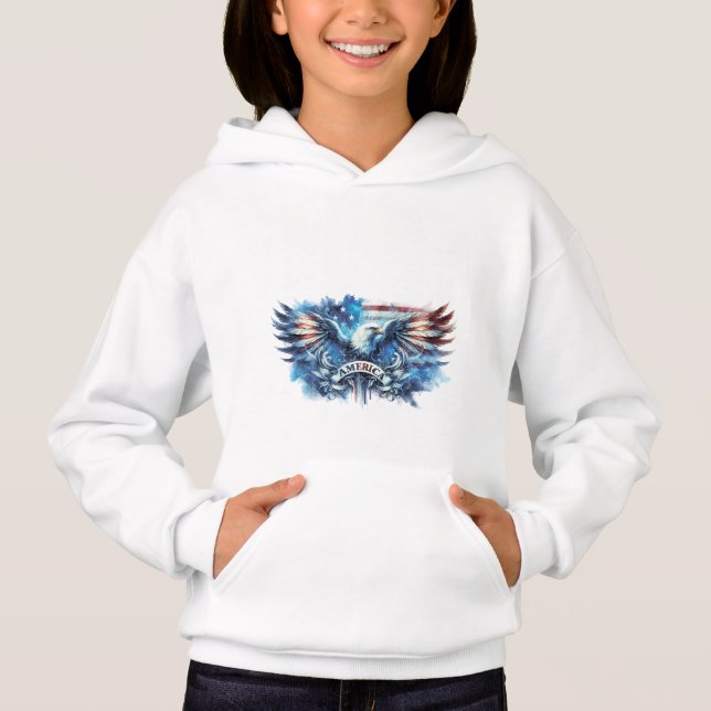 Eagle and USA flag.Patriotic. (Front)