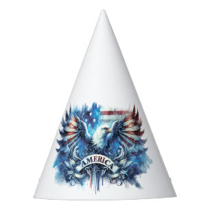 Eagle and USA flag.Patriotic. Party Hat