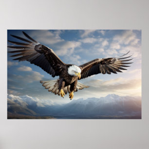 Eagle Animal Bird Majestic Wilderness Poster