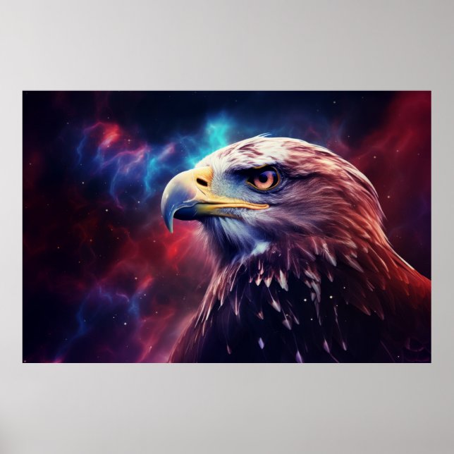 Eagle Animal Bird Majestic Wilderness Surrealist Poster (Front)