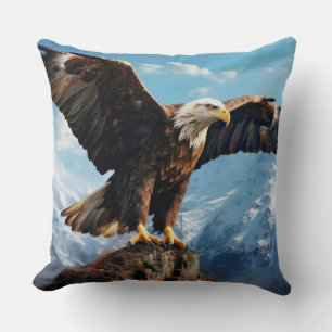 Eagle Animal Bird Wildlife Wilderness Colourful Ar Cushion