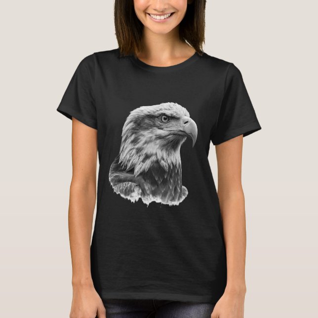 Eagle Animal Lover Artwork Wildlife Forest Graphic T-Shirt (Front)