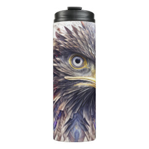Eagle Animal Portrait Nature Wildlife Painting Thermal Tumbler