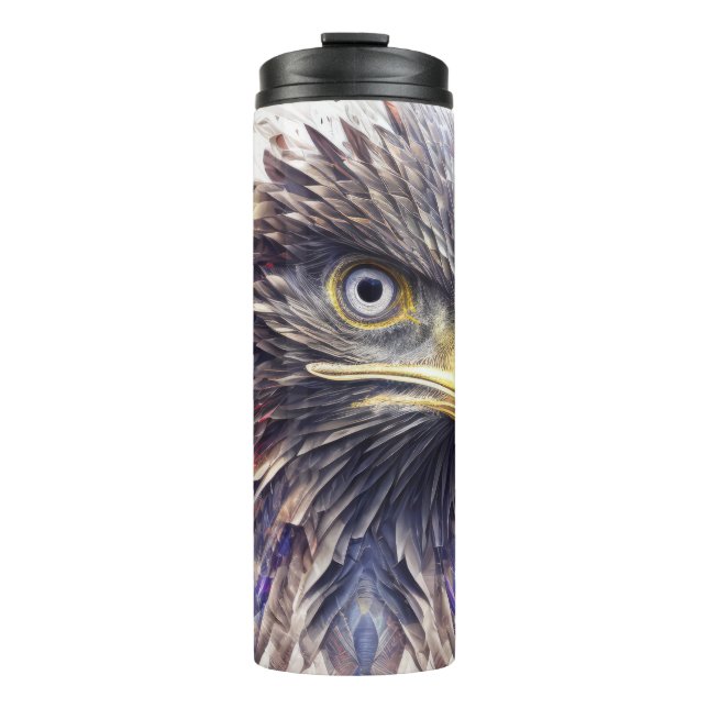Eagle Animal Portrait Nature Wildlife Painting Thermal Tumbler (Front)