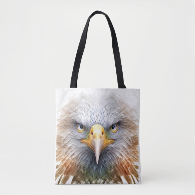 Eagle Animal Portrait Nature Wildlife Painting Tote Bag (Front)