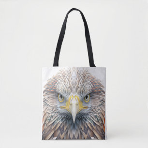 Eagle Animal Portrait Nature Wildlife Painting Tote Bag