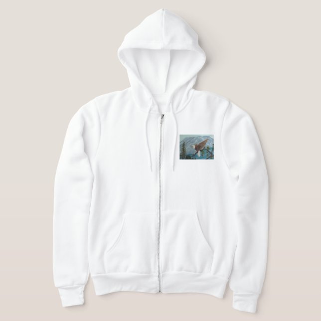 Eagle Art Full-Zip Hoodie (Laydown)