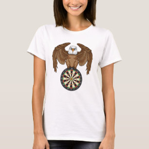 Eagle at Darts with Dartboard T-Shirt