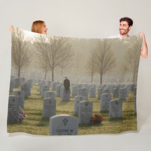 EAGLE at MILITARY CEMETARY Fleece Blanket