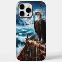 Eagle Atop a Ship in the Arctic