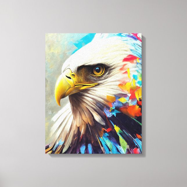 Eagle Bald eagle Animal Discovery Adventure Nature Canvas Print (Front)