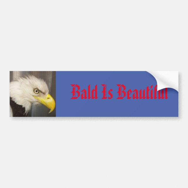 Eagle bald is beautiful bumper sticker (Front)