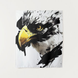 Eagle Bald Wild Nature Free Spirit Art Brush Paint Tapestry