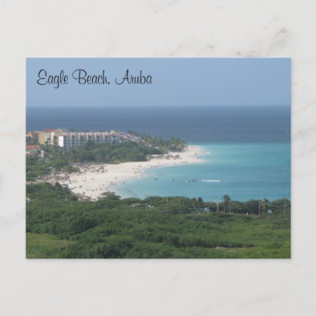 Eagle Beach, Aruba, on Postcard (Front)