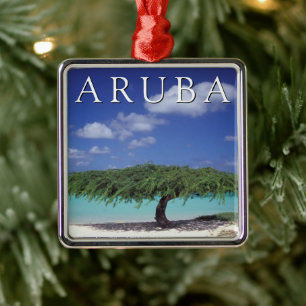 Eagle Beach Caribbean, Aruba Metal Tree Decoration