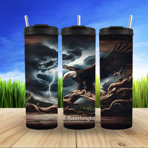 Eagle Before Lightning Storm Sky Thermal Tumbler