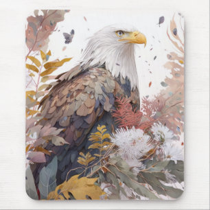 Eagle Bird Portrait Animal Painting Wildlife Free Mouse Mat