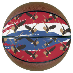 Eagle Bird USA Patriotic American Flag  Basketball