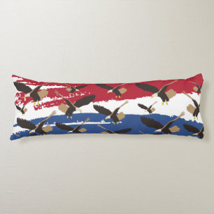 Eagle Bird USA Patriotic American Flag  Body Cushion