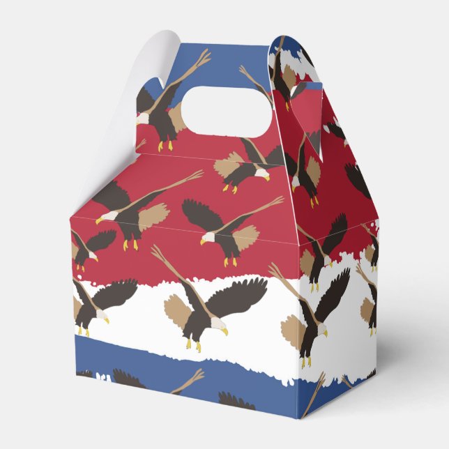 Eagle Bird USA Patriotic American Flag  Favour Box (Front Side)