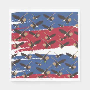 Eagle Bird USA Patriotic American Flag Napkin