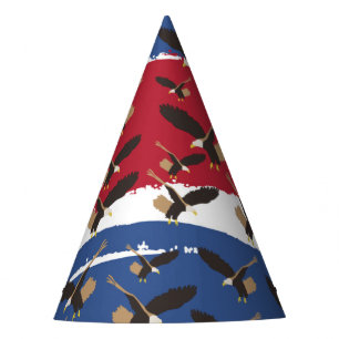 Eagle Bird USA Patriotic American Flag Party Hat
