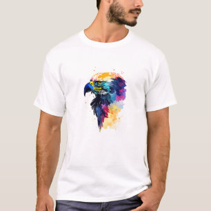 Eagle Bird Wild Nature Animal Colours Art T-Shirt