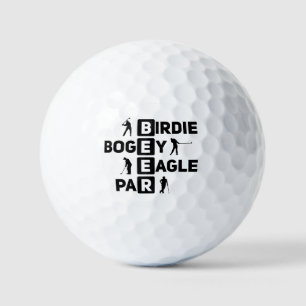 Eagle Birdie Par Bogey Beer funny Golf Balls