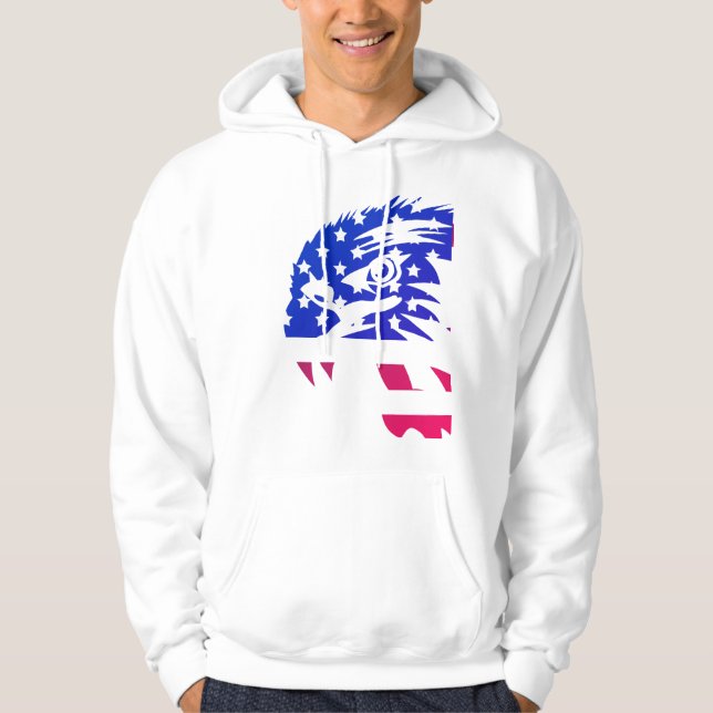 Eagle blue red hoodie (Front)