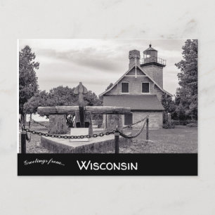 Eagle Bluff Lighthouse Door County Wisconsin Postcard