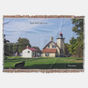 Eagle Bluff Lighthouse throw blanket