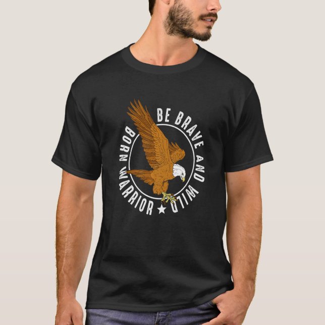 Eagle Brave Ornithologist Falconry Falcon Hawks Bi T-Shirt (Front)