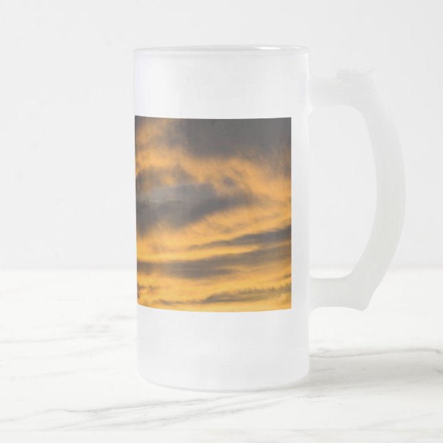 eagle burnout frosted glass beer mug (Right)