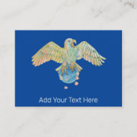 Eagle Carrying Earth Deep Blue