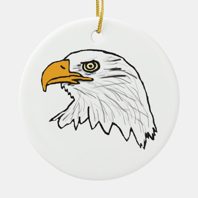 Eagle Ceramic Tree Decoration (Front)