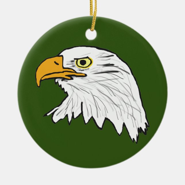 Eagle Ceramic Tree Decoration (Front)