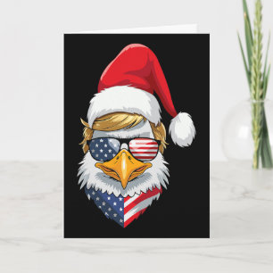 Eagle Christmas Usa – Trump Santa Funny Graphic Card