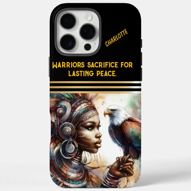 Eagle-clad warrior queen of strength Case-Mate iPhone case (Back)