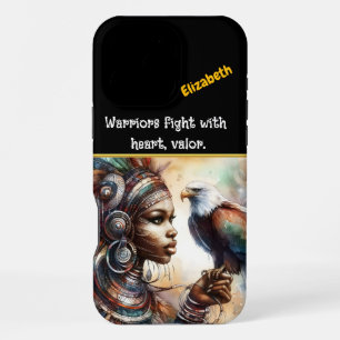 Eagle-clad warrior queen of strength iPhone 16 pro max case