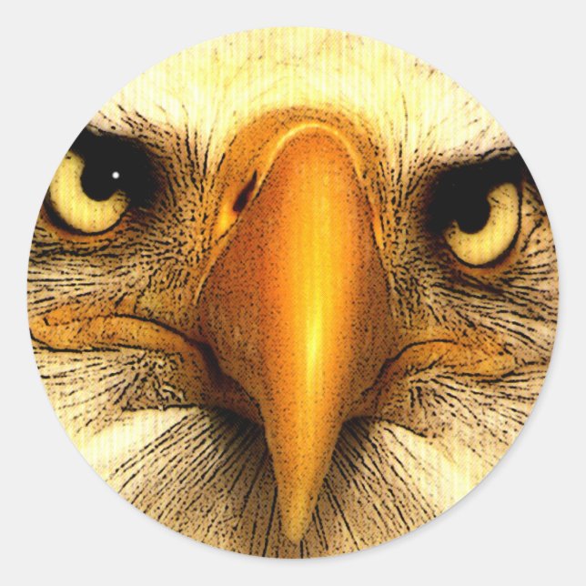Eagle Classic Round Sticker (Front)