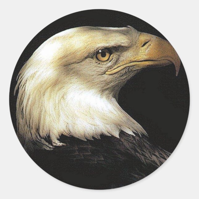 Eagle Classic Round Sticker (Front)