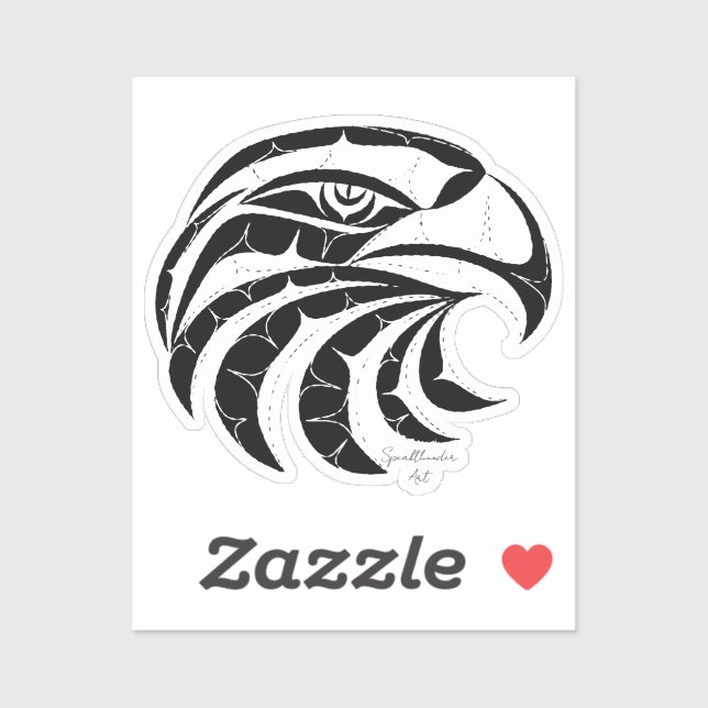 Eagle clean cut portrait Native American art (Sheet)