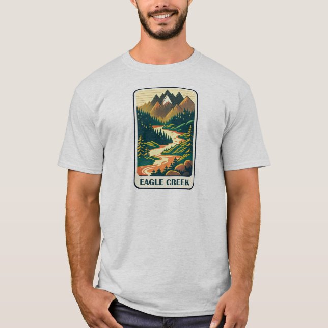 Eagle Creek Oregon Colors T-Shirt (Front)