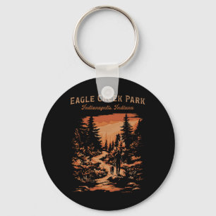 Eagle Creek Park Indianapolis Indiana Vintage Hiki Key Ring